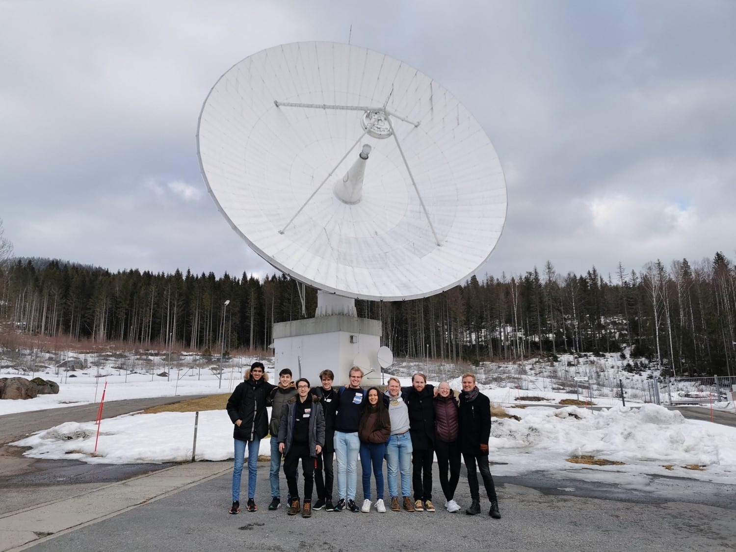 The picture demontrates ORBIT NTNU team that developed SELFIESAT