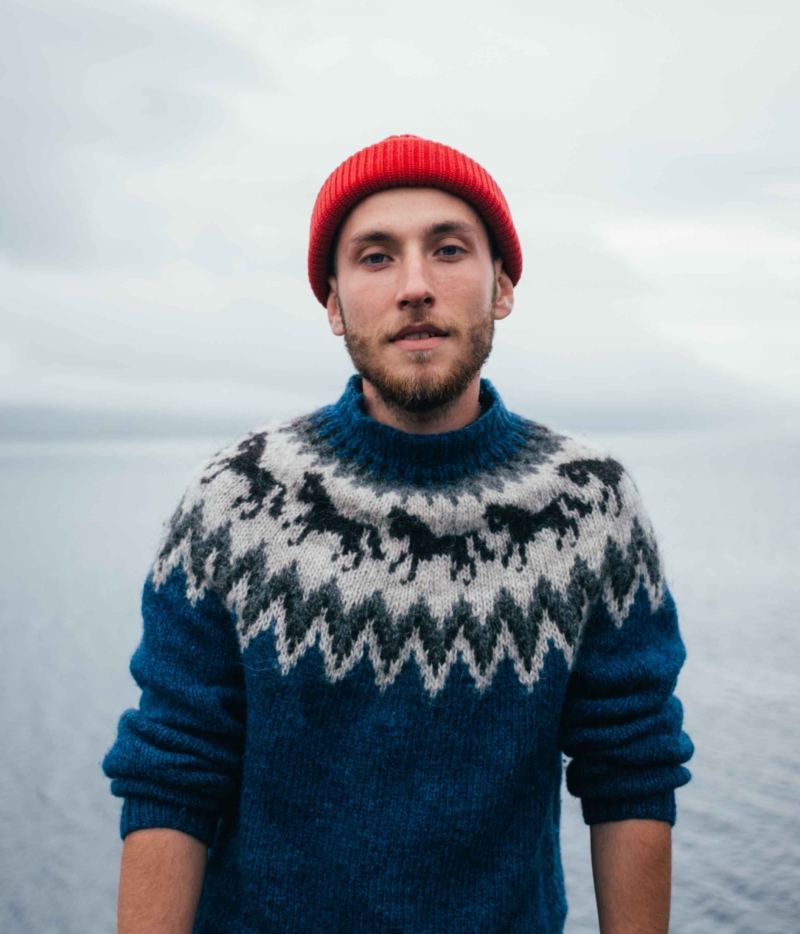 Norwegian man with sea in the background