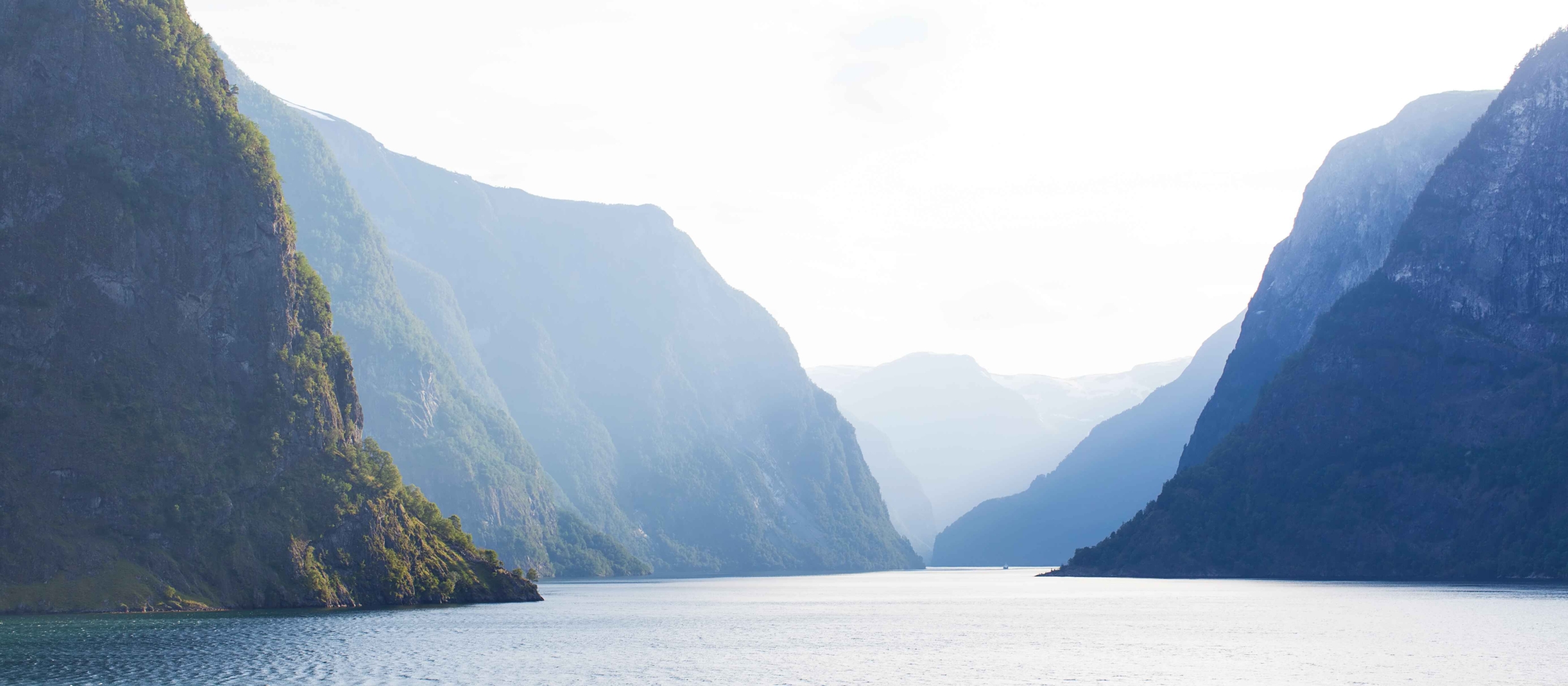 Norwegian fjord where IONA offers cruise routes