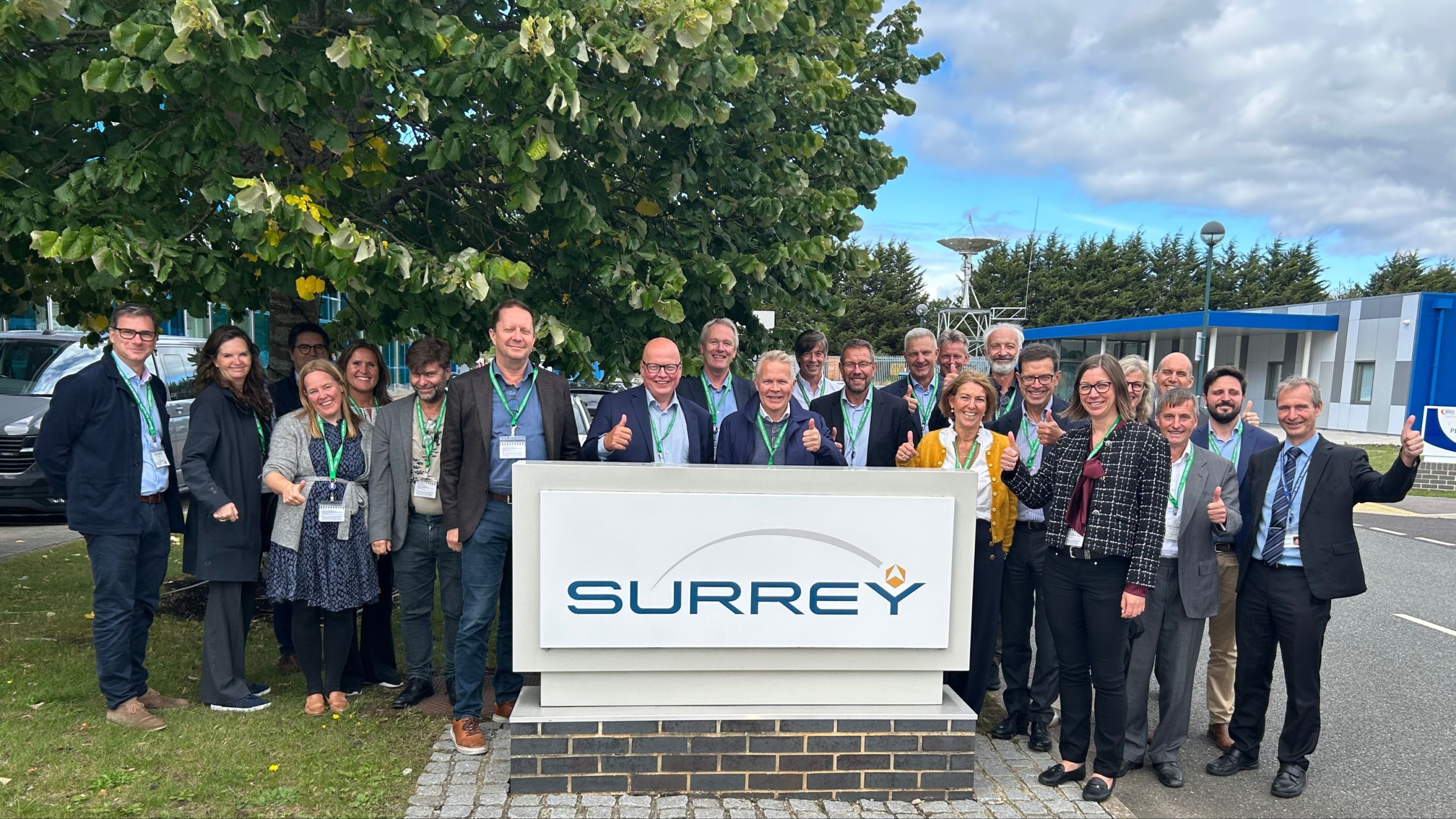 Recent Space Norway Board visit to SSTL's Guildford HQ