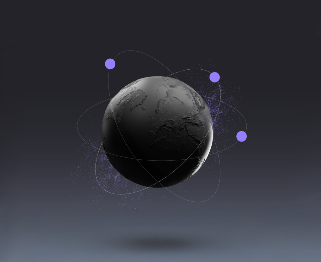 Image depicting Globe with connectivity and representing three Space Norway values