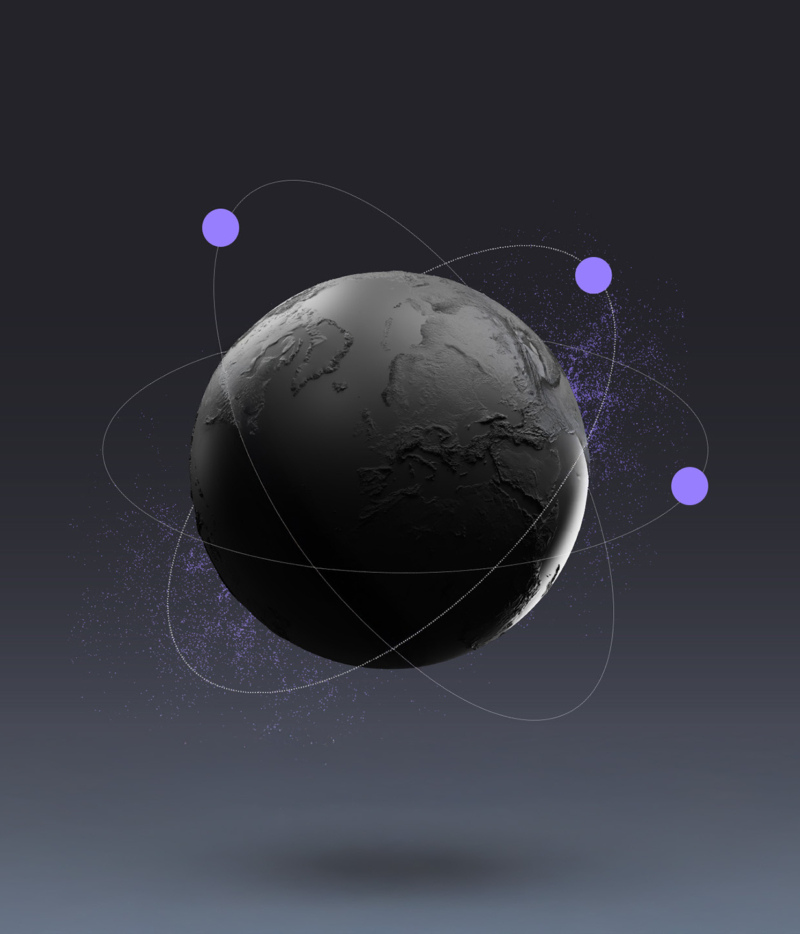 Image depicting Globe with connectivity and representing three Space Norway values