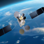 The image depicts THOR 8 Satellite in space